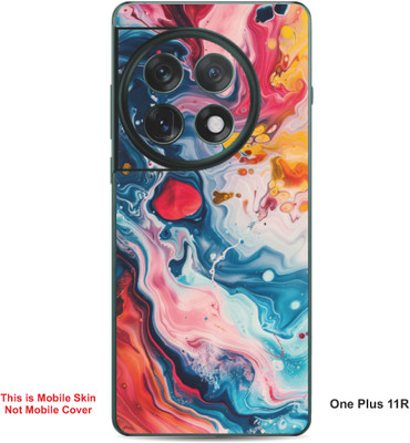 VYBE The Smart Choice One Plus 11R Art Embossed Mobile Skin(Golden Dream A12)