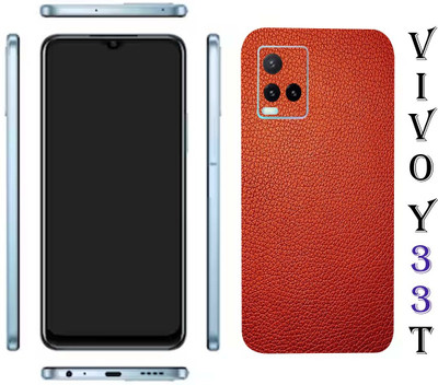 TJ CREATION Vivo Y33T Mobile Skin(Ultra Super Red Leather Skin With High Matte Finish.)