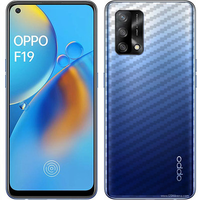 candeal mart Oppo F19 carbon fiber 3D back skin / Back sticker Mobile Skin / Protective film Mobile Skin(Transparent)