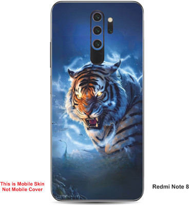 VYBE The Smart Choice Redmi Note 8 Tiger Embossed Mobile Skin(Moonstone Blue 15)