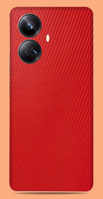 SkinoMania Realme 10 pro + 5g Mobile Skin(red-carbon-fiber)