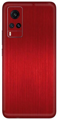 Vcare GadGets Vivo X60 Mobile Skin(Dark Red Brushed)
