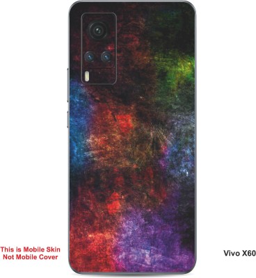 VYBE The Smart Choice Vivo X60 Abstract Embossed Mobile Skin(Plum Purple 10)