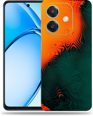 WeCre8 Skin's OPPO A3x 5G Premium Vinyl Mobile Skin (Multicolor) Mobile Skin(Orange-green-Abstract)