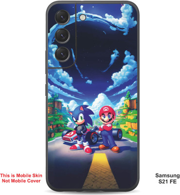 VYBE The Smart Choice Samsung S21 FE Sonic & Super Mario Embossed Mobile Skin(Blueberry 5)