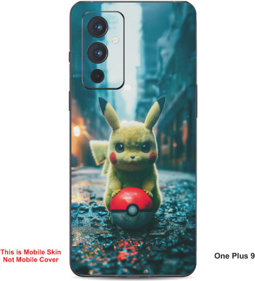 VYBE The Smart Choice One Plus 9 Pikachu Embossed Mobile Skin(Dark Beige 19)