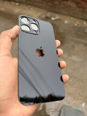 TWUAOP I PHONE 15 PRO MAX MIRROR BACK PANNEL ACRYLIC SHEET APPLE Mobile Skin(Black)
