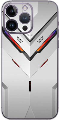 FCS iPhone 14 Pro Max Printed Back skin Mobile Skin(Rog White Texture Skin)