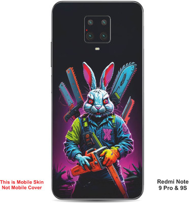 VYBE The Smart Choice Redmi Note 9S Rabbit Embossed Mobile Skin(Wine Berry 17)