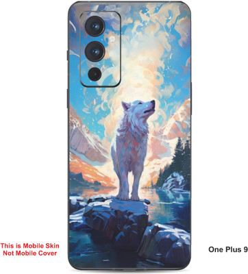 VYBE The Smart Choice One Plus 9 Wolves Embossed Mobile Skin(Jordy Blue 25)
