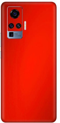 Vcare GadGets Vivo X50 Pro Mobile Skin(Metallic Red Shining)