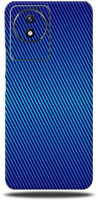 Mclaxa VIVO Y02 4G, Blue Carbon Fibre For Vivo Y 02 4g, vivo y02 4g Mobile Skin(Blue Carbon Fibre (Mobile Skin With camera protector (Back + Camera + Side))