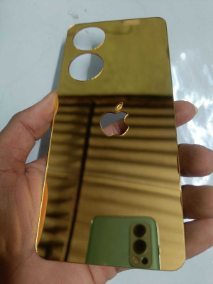 TWUAOP VIVO T2 5G MIRROR BACK PANNEL ACRYLIC SHEET APPLE Mobile Skin(Gold)