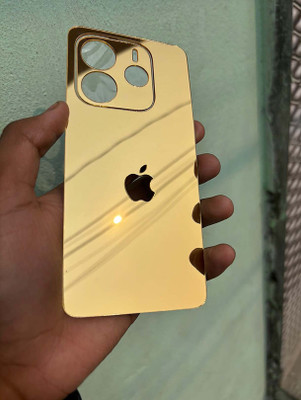 TWUAOP REDMI NOTE 14 5G MOBILE SKIN ACRYLIC SHEET MIRROR BACK PANNEL APPLE Mobile Skin(Gold)