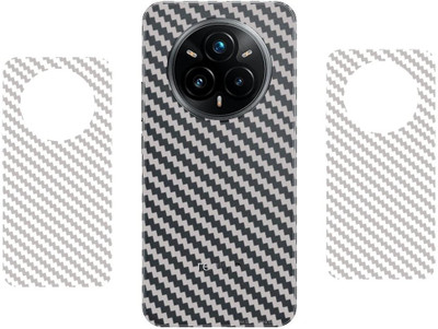 SHIVATRIX realme 14 Pro 5G, 3D CARBON FIBER ULTRA THIN BACK LAMINATION, (PACK OF 2) Mobile Skin(Transparent)