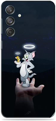 SkinoMania Samsung Galaxy M55 5G Premium Vinyl Mobile Skin (Multicolor) Mobile Skin(Angel Tom and Jerry)