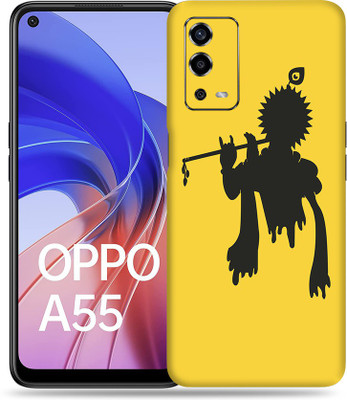 WeCre8 Skin's Oppo A55 Mobile Skin(Krishna Multicolor Mobile Skin With Cleaning Wipe)