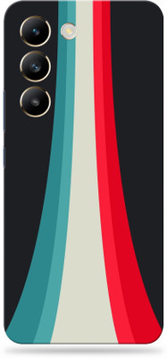 SkinoMania vivo t3 5g Ultra Premium Vinyl Mobile Skin (Multicolor) Mobile Skin(Strip-Abstract)