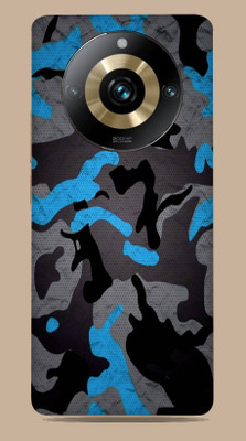 SkinoMania Realme 11 Pro Plus 5G Mobile Skin(Camo_Blue Multicolor Mobile Skin)