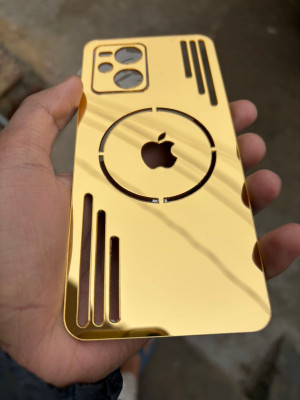 TWUAOP REDMI NOTE 12 PRO 5G MIRROR BACK PANNEL ACRYLIC SHEET MERO APPLE.. Mobile Skin(Gold)