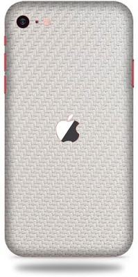 TJ CREATION Apple iPhone SE, Apple iPhone SE Mobile Skin(Ultra Super White Carbon Fiber Skin With High Matte Finish., Mobile Skin (Back+Side+Camera))