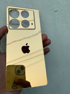 TWUAOP INFINIX NOTE 40 5G MOBILE SKIN ACRYLIC SHEET MIRROR BACK PANNEL APPLE Mobile Skin(Gold)