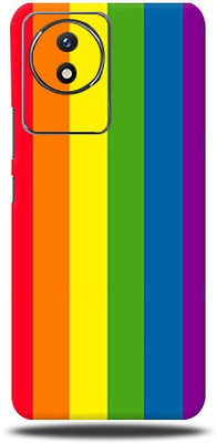 Mclaxa VIVO Y02 4G, Straight Rainbow Lines For Vivo Y 02 4g, vivo y02 4g Mobile Skin(Straight Rainbow Lines skin (Only Back Panel Coverage))