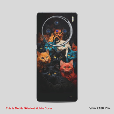 VYBE The Smart Choice Vivo X100 Pro Cat Mobile Skin Mobile Skin(Bluish Purple A14)