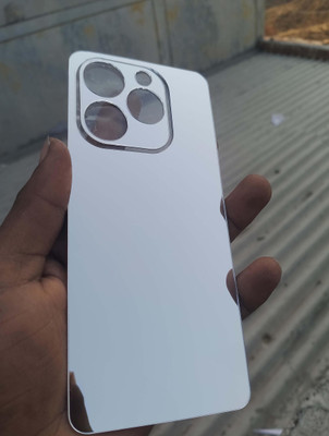 MOKPLZ Infinix SMART 8 MOBILE SKIN SILVER BACK PANNEL Mobile Skin(Silver)