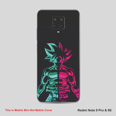 VYBE The Smart Choice Redmi Note 9S Goku Mobile Skin Mobile Skin(Blue, Pink A28)