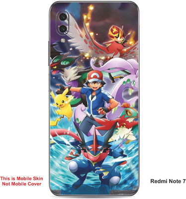 VYBE The Smart Choice Redmi Note 7 Pokemon Embossed Mobile Skin(MultiColour A1)