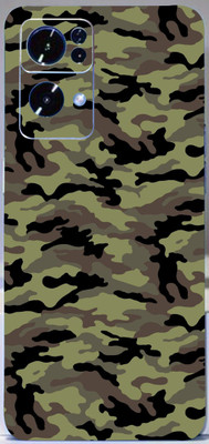 LAMHA OPPO Reno7 Pro 5G Mobile Skin(Ultra Super Camouflage Military Green With High Matte Finish.)
