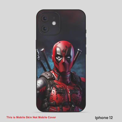 VYBE The Smart Choice iPhone 12 Super Hero Mobile Skin(Dirty red, Black 11)