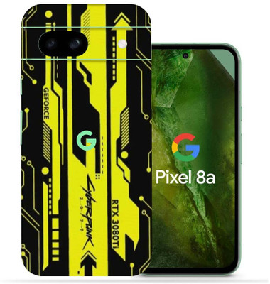 OggyBaba Google Pixel 8A 5g Mobile Skin(Cyberpunk Yellow Black)