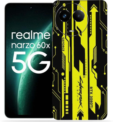 OggyBaba Realme Narzo 60X 5g Mobile Skin(Cyberpunk Yellow Black)
