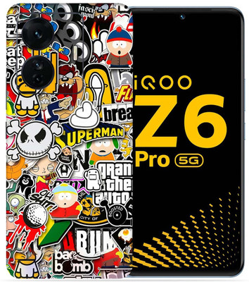 Satisfactory Vivo Iqoo Z6 pro 5g, Sticker Bombing, OggyBaba Mobile Skin(Multicolor)