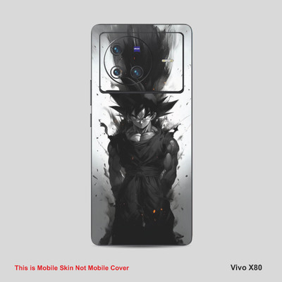VYBE The Smart Choice Vivo 80X Goku Mobile Skin Mobile Skin(Davy Grey 16)