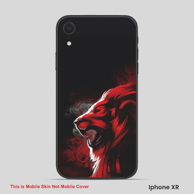 VYBE The Smart Choice iPhone XR Lion Embossed Mobile Skin(Crater Red)