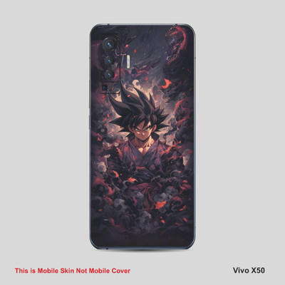 VYBE The Smart Choice Vivo X50 Goku Mobile Skin Mobile Skin(Vampire Grey A3)