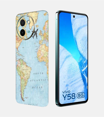 OggyBaba Vivo Y58 5g Mobile Skin(Word Map)