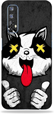 LAMHA Realme 7 Mobile Skin(Ultra Super Crazy Cat With High Matte Finish.,.)