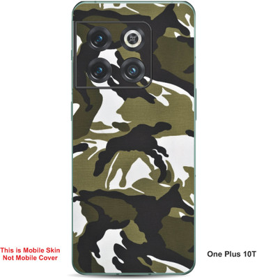 VYBE The Smart Choice One Plus 10T Camouflage Embossed Mobile Skin(Green Brown A10)