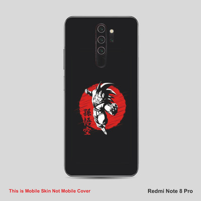 VYBE The Smart Choice Redmi Note 8 Pro Goku Mobile Skin Mobile Skin(Carbon Grey B33)