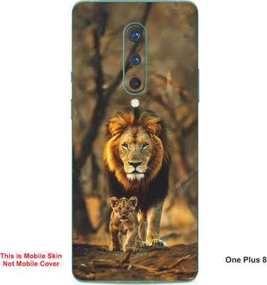 VYBE The Smart Choice One Plus 8 Lion Embossed Mobile Skin(Clay Brown 23)
