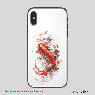 VYBE The Smart Choice iPhone 10X Fish Embossed Mobile Skin(Flame Pea 2)
