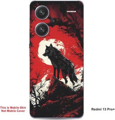 VYBE The Smart Choice Redmi 13 Pro Plus Wolf Embossed Mobile Skin(Persian Red 9)
