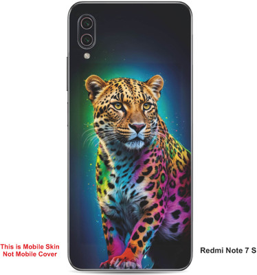 VYBE The Smart Choice Redmi Note 7 S Leopard Embossed Mobile Skin(Dirty Blue 12)