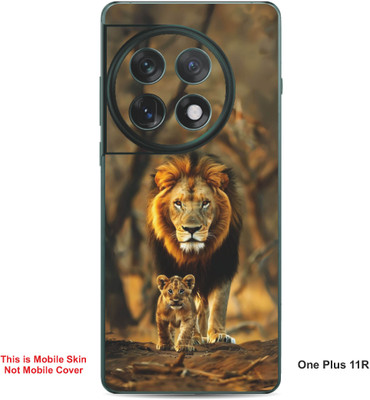 VYBE The Smart Choice One Plus 11R Lion Embossed Mobile Skin(Clay Brown 33)
