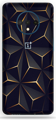 TJ CREATION OnePlus 7T, oneplus 7t Mobile Skin(Ultra Super Black Abstract Shape Skin With High Matte Finish.)