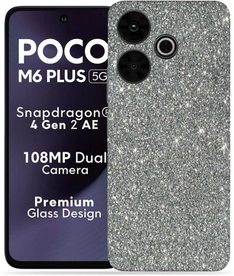 OggyBaba OggyBaba Poco M6 Plus 5g Mobile Skin(Grey-Glitter)